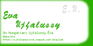eva ujfalussy business card